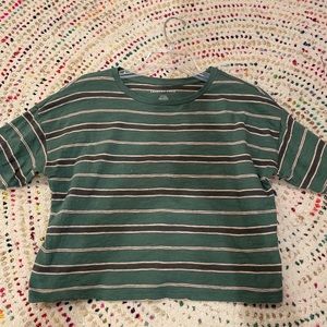 size small striped crop top